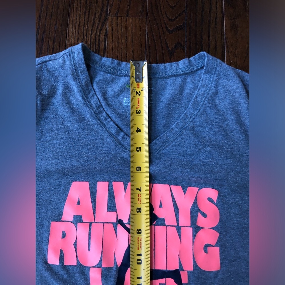 Tek Gear Women’s S Heathered Gray Bodycon Short-Sleeved Athletic Running T-Shirt - Picture 7 of 9